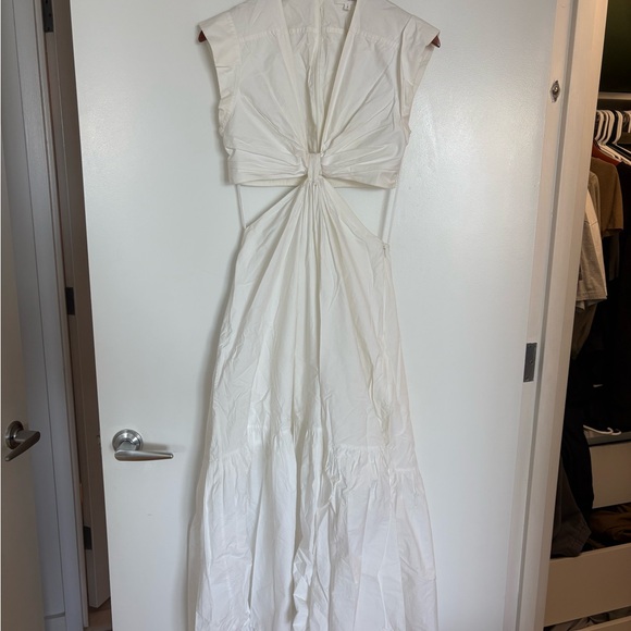 A.L.C. White Midi Knot Cutout Dress - Picture 5 of 11